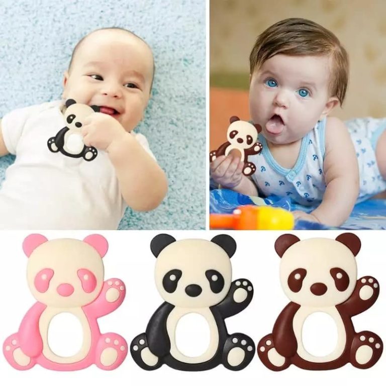 panda bear fruit teether set